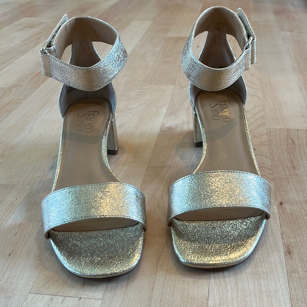 Franco Sarto Block Heeled L-Rosalina, Platinos